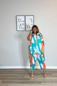 Spring Abstract Jumpsuit