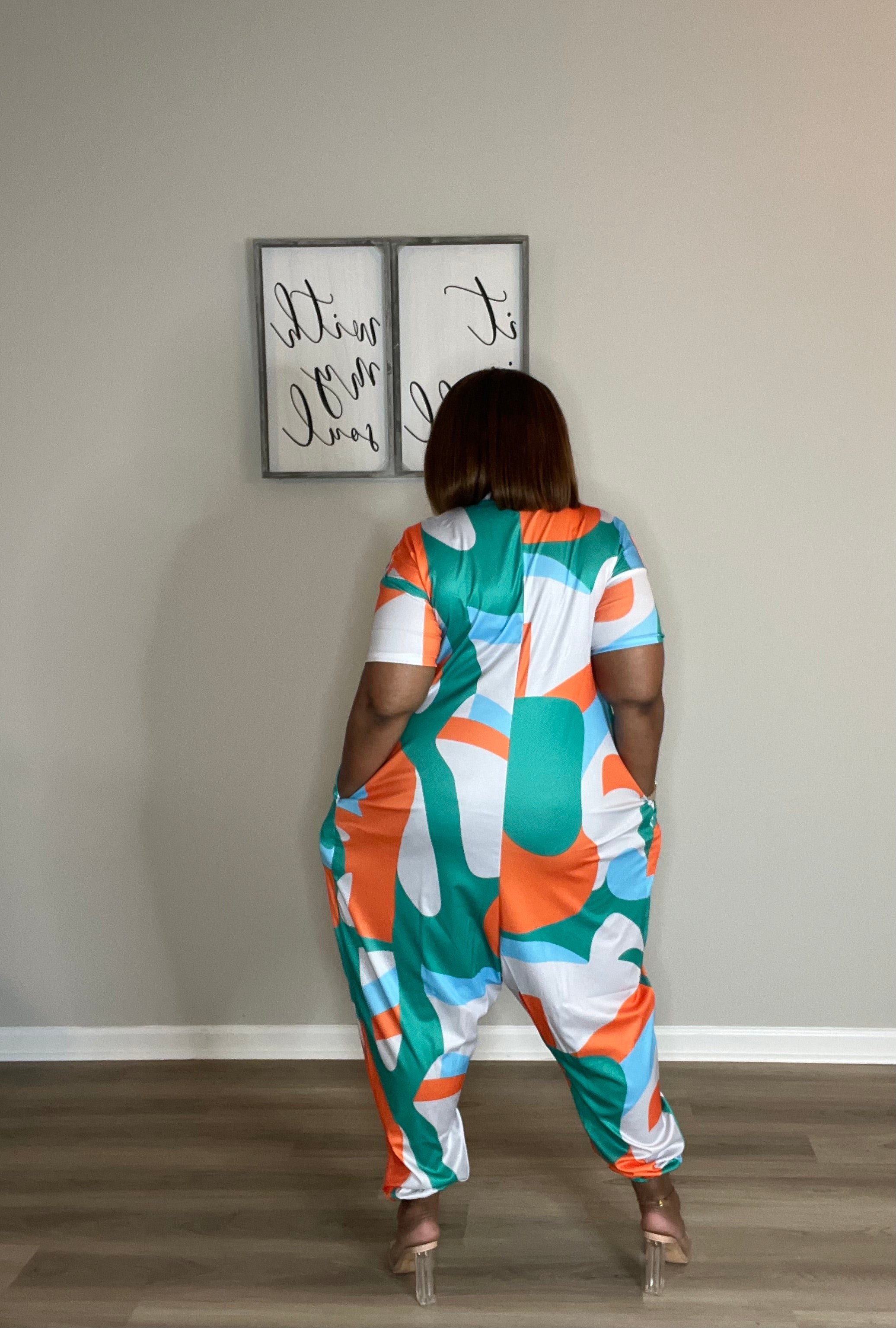 Spring Abstract Jumpsuit